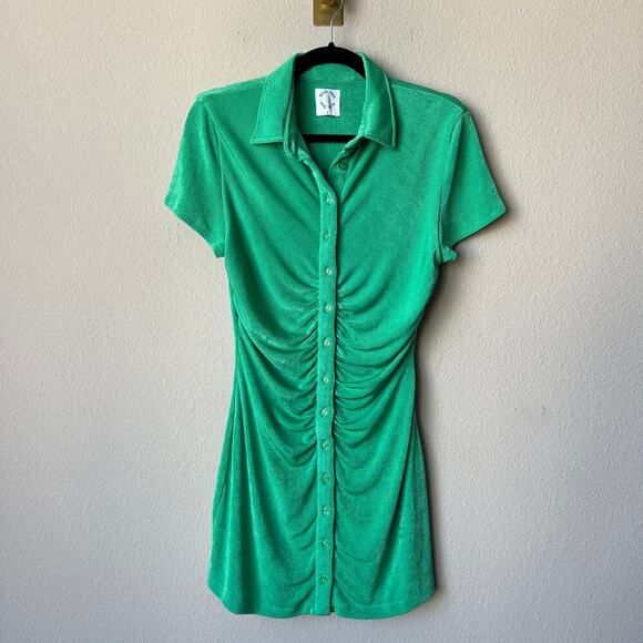 With Jéan Alexa Mini Dress in Juicy Green Size S - Picture 2 of 5